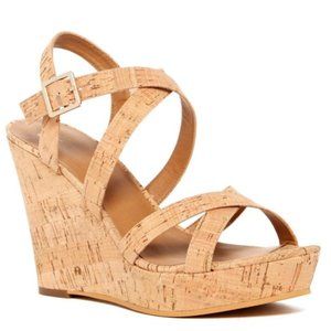Never worn Nordstrom BP. Cork Wedges